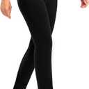 Rammus Womens Dress Pants Tummy Control Stretchy Work Pants for Women Skinny Pull On High Waisted Slacks Business Casual black/ 27 3XL