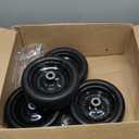 11x4.00-5 Flat Free Lawn Mower Tire and Wheel with 3/4" or 5/8" Bushings, 3.4"-4"-4.5"-5" Centered Hub, Smooth Tread Tire for Zero Turn Mowers, 2 Pack
