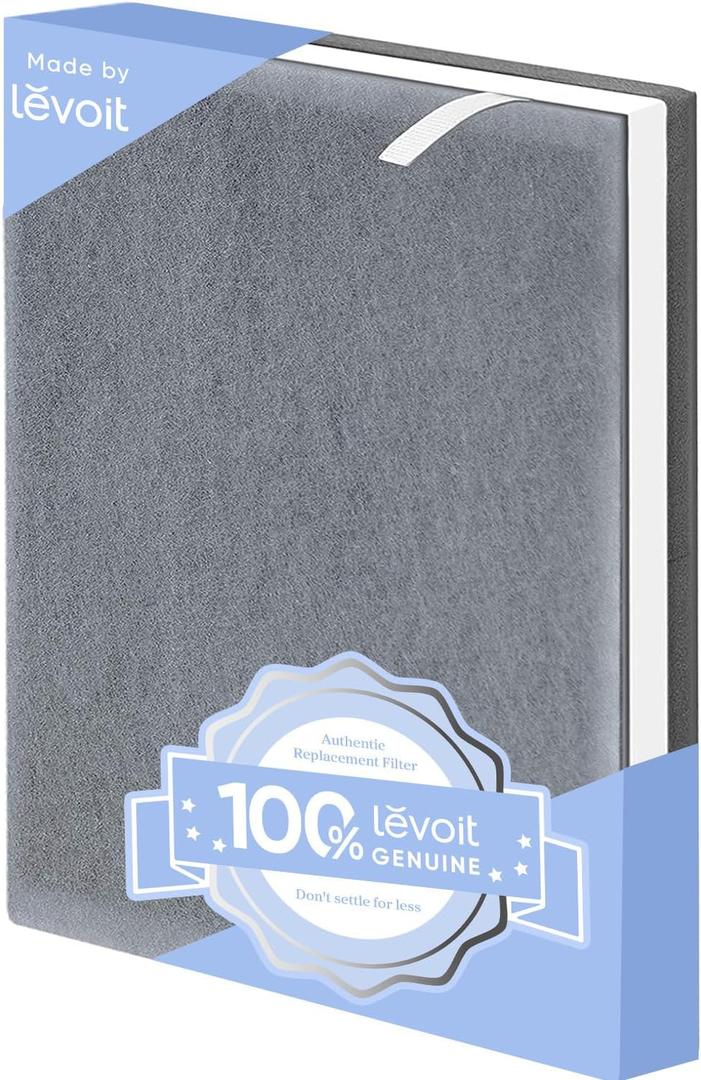 LEVOIT Vital 100 Replacement Filter, Genuine Air Purifier Filter, High-Efficiency Activated Carbon for Removal of Smoke, Odor, Allergens, Pollen,Vital 100-RF, White, 1 Pack