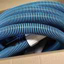 UIRWAY Upgrade Pool Vacuum Head with Side Brush & 360 Swivel Cuff, Heavy Duty Manual Kink-Resistant 1-1/2" x 30 Ft Vacuum Hoses, Weighted Triangular Shape for Inground & Above Ground Pool(No Pole)