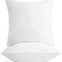 Deconovo 2-Pack Outdoor Premium Pillow Inserts 18x18 Inch, Plush, Supportive & Soft | Square Cushion Fillers for Sofa, Bed & Couch | Machine Washable, Hypoallergenic & Durable