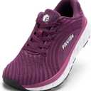 FitVille Wide Toe Box Shoes Women Comfortable Non Slip Wide Walking Shoes Women Swollen Feet Lightweight (Raspberry Purple, 9)