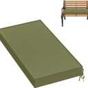 Premium Outdoor Bench Cushions for Patio Furniture 3.5inches Memory Foam Bench Cushion Waterproof Fade Resistant Porch Swing Cushions with Straps 3618 Inch Light Green