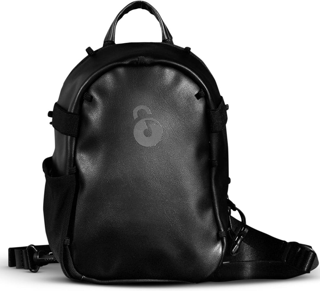 Lunchbox Anti Theft Mini Pack  Mini Backpack with Locking Zipper Clips For Light Packing Secure Storage During Festivals, Raves, and Travel  Anti Theft Back Pack for Women and Men (Black)