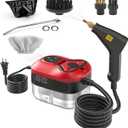 Handheld Steam Cleaner, 2500W Portable Steamer 10-Second Heat Up, 6 Adjustable Steam Levels & 36oz Tank Includes Attachments for Floors, Windows(Red-Dual Control (Upgraded Touch Control))