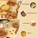 125 Pcs Air Fryer Liners, 8 Inch Square Non-Stick Parchment Paper, Disposable, Oil-Proof, Waterproof, Unbleached, Perfect for Baking, Roasting, and Frying (8IN-Square)