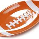 1 Pcs Football Serving Tray Melamine Football Plates Reusable Party Serving Dishes for Snacks Cookies Dessert Dishwasher Safe