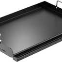 Updated 25" x 16" Cast Iron Griddle for Gas Grill, Nonstick Nanoceramic Stove Top Griddle for Gas Stove, Pre-Seasoned Flat Top Plate Insert for Outdoor Gas Grill, Camping, Tailgating, Parties