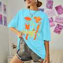 Oversized Country Music Shirts Women in My Music Era Tshirts Concert Lovers Gifts Casual Short Sleeve Tees (Blue, L)