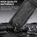 RHOTALL Dockable Case for Nintendo Switch 2 2025, Blade Series Heavy Duty Shockproof Anti-Slip Ergonomic Grip Cover with Clear Frosted Back, Slim Hard Protective Shell - Black
