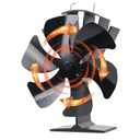 Tomersun Wood Stove Fan Heat Powered Stove Heater Fan Fireplace Fan for/Pellet/Wood Burner/Fireplace