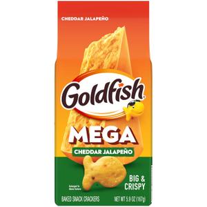 Goldfish Mega Bites Cheddar Jalapeo Crackers, 5.9 Oz Bag (EXP 04/26/26)