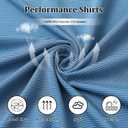 Mens Golf Shirts Long Sleeve Moisture Wicking Collared Work Business Casual Tennis Polo Shirts for Men (Blue, XXL)