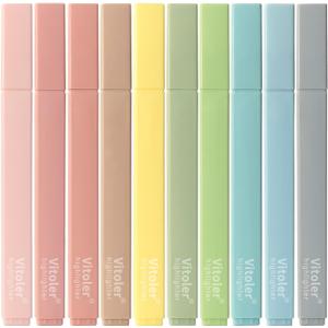 Piochoo Highlighters Assorted Colors,10Pcs Bible Highlighters and Pens No Bleed, Pastel Set, Cute Marker Pens for School Journaling (Vibrant Colors)