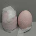 Pink Holiday Home Ceramic Egg 6.1" (2 Pack)