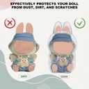 2 x Protective Case Compatible with LABUBU Have a Seat - Crystal-Clear Hard Display Box with Keychain & Dustproof Cover, Secure Backpack Hooks for Shelf/Outdoor Showcase (Doll Not Included) Sitting Big