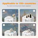 TESSAN Universal Travel Adapter 28W, International Power Adapter with 3 USB C 2 USB A Charging Ports, Worldwide Plug Adaptor for US to European UK Italy Ireland New Zealand (Type C G A I)