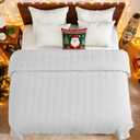yescool Weighted Blanket for Adults (30 lbs, 88” x 104”, White) Cooling Heavy Blanket for Sleeping Perfect for 290-310 lbs, King Size Breathable Blanket with Premium Glass Bead