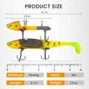 Pristis Jig Head Fishing Lures for Freshwater Saltwater, Weedless Swim Jig Teasers with Sharp Hooks & Exquisite Coating, Pre-Rigged Vibrating Swimbaits Kit Gear for Bass Crappie Walleye Trout Pike