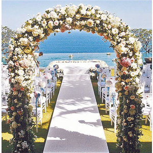 Metal Garden Arch,7.8 Feet High x 5.5 Feet Wide Sturdy Metal Arbor with Sharp Ends for Climbing Vines and Plants,Weddings Quinceaneras Party Decoration
