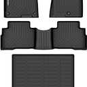 GINOWY- Floor Mats & Cargo Liner for Kia Sportage Hybrid 2023 2024 2025, TPE All Weather Sportage Hybrid 2024 Car Mats, Custom Fit Floor Liners Anti-Slip Trunk Mat 2025 Sportage Accessories Black