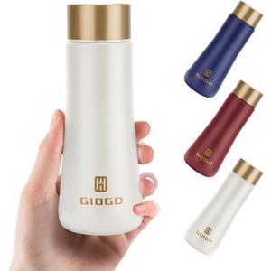 Small Thermo Bottle Slim Mini Vacuum Insulated Water Bottle 180ml/6.1oz Water Flask Stainless Steel Thermal Water Bottles Thermo for Hot and Cold Drinks Perfect for Purse or Kids Lunch Bag(White)