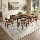 Garvee 8x10 Area Rug Vintage Boho Beige Washable Living Room Rug Non Slip
