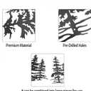 Metal Pine Tree Wall Art Metal Tree Decor for Kitchen & Cabin, Exquisite Forest Design Home Dcor, Durable and Rust-Proof23.3 * 16.1inch