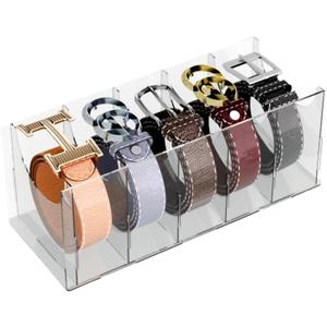 1PCS Acrylic 5-Compartment Detachable Belt Organizer