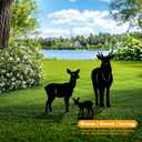 3 Pack Deer Metal Garden Decorative Stakes, Weather Proof Silhouette Statues for Yard, Patio,Outdoor Decor for Deer Lovers and Pet Owners, 14.5 x 12.5 x 0.07 inches