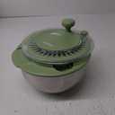 SUSTEAS Stainless Steel Salad Spinner, Lettuce Spinner with Non-Slip Base, Drainage Hole, Stop Button, Vegetable Dryer, Fruit Washer, BPA-Free, Dishwasher Safe, 4.25Qt