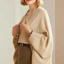 Women's Soft Shawls and Wraps Knitted Warm Shawl With Sleeves Pashminas Shawl Wrap Lightweight Open Front Poncho 2026 (Black)