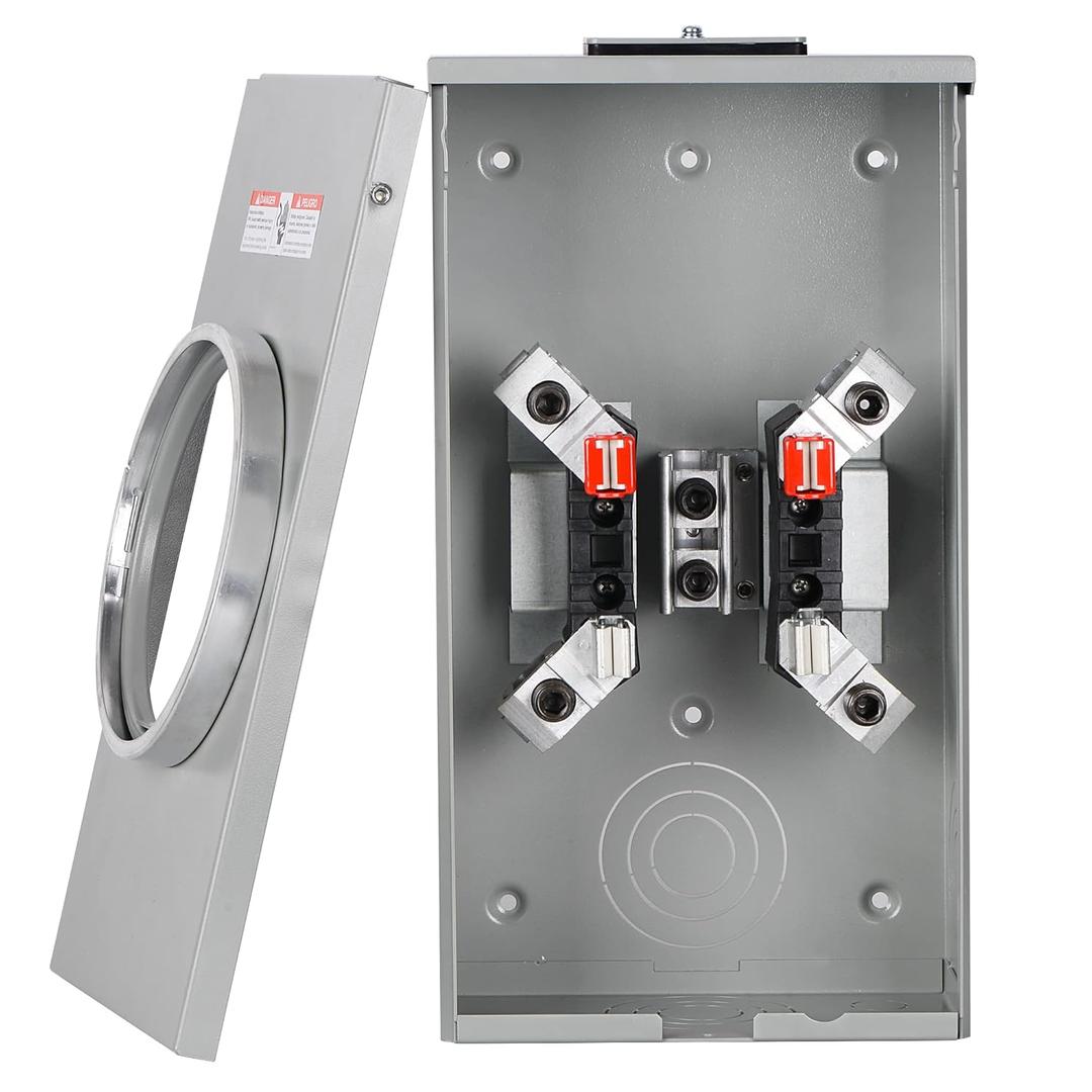 200 Amp Single Phase, 3 Wire, 4 Jaw, 600 Volt Maximum 10,000 Air Socket