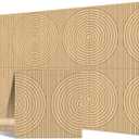 4 Pack Large Acoustic Panels,23.6 x 23.6 Inches Soundproof Wood Panels for WALL,Decorative Wood Grain Printing Sound Panels,Self-Adhesive Accent Wall Panels for Studio, Office, Home
