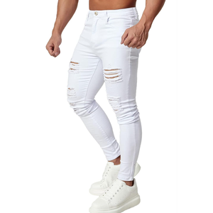 HUNGSON Men's Ripped Skinny Jeans Stretchy Slim Fit Jeans Pants for Men XXL