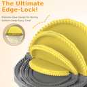 Tortilla Sealer Crimper Press - 4pcs Quesadilla Maker for 10"+8"+6"+4" Flour Tortillas |Make Sealed Taco,Quesadilla,Empanada,Burrito,Dumpling,Sandwich,BPA-Free Dishwasher Safe (Grey Yellow)