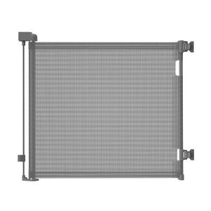DEAR LOV Retractable Mesh Baby Gate, 33" Tall, Extends up to 55" Wide, Child Safety Gate for Doorways, Stairs, Hallways, Indoor/Outdoor (33"x55", Gray) (33x55 Inch, Gray)