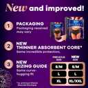 Always Discreet Boutique Incontinence and Postpartum Underwear for Women, Maximum Protection, Large, Black, 18 Count