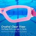 COOLOO Kids Swim Goggles, 2 Packs Swimming Goggles for Kids Girls Boys and Child Age 4-16 (Pink, S)