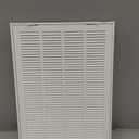 EZ-FLO 16 x 25 Inch (Duct Opening) Return Air Vent Cover for Wall or Ceiling, Solid Steel Return Air Filter Grille, HVAC Vent Cover, White, 61671