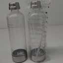 PHILIPS Carbonating Bottles ADD916/37, 1L Twin Pack Reusable PET Sparkling Water Bottles Compatible Sparkling Water Maker, 2 Pack for ADD4902BKOQ/37, ADD4902WHOQ/37 and ADD4901GROQ/37, ADD4901BKOQ/37, (Silver)