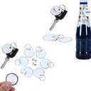 180 Pieces Metal Rim Tags Key Tags Round Paper Tags with Metal Rings for Car Keys and Door Keys,White