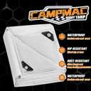 White Heavy Dut Waterproof Tarp 20' x 40', 10 Mil Thick, High Durability, Rip and Tear Resistant with Metal Grommets Every 20 Inches
