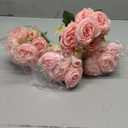 Artificial Peonies Silk Flowers, 4 Bundles Faux Peony Bouquet Florals Arrangements for Farmhouse Home Boho Wedding Table Centerpiece, Fake Plastic Flower Bulk for Vase Decoration (Light Pink), Vase Not Included