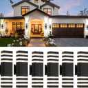 tewei 6 Pack Up and Down Outdoor Wall Lights, 3-layer Black Modern Exterior Light Fixture Wall Mount Outside Light for House, IP65 Waterproof Aluminum Outdoor Wall Sconces for Garage Porch Patio,3000K (3 Layer-6 Pack)