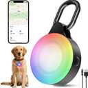 2-in-1 GPS Tracker Dog Light | Smart Tracking Pet LED Light for iOS Only | IP68 Waterproof | 6 Modes Dog Collar Light for Night Walking, Camping | Works with Apple Find My, No Subscription