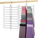 Leggings Hangers for Closet, Metal Yoga Pant Legging Organizer Holds 20 Leggings, 360 Rotating Space Saving Hanging Closet Organizers and Storage, Black (1 PACK)