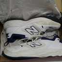 New Balance Men's Fresh Foam X 1007 V1 Tennis Shoe, White/ Navy, 10.5 Wide