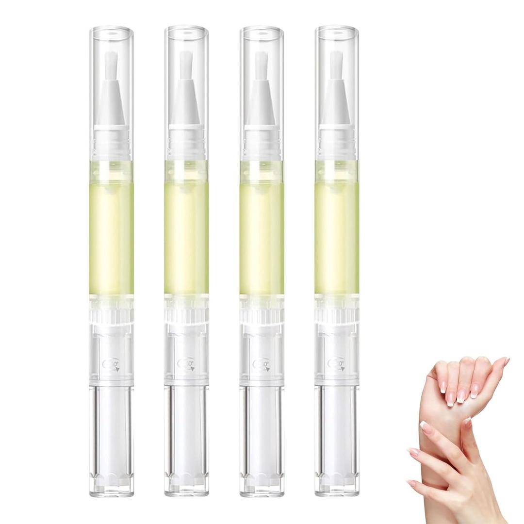 Nailz Nail  Pen - Radiant Nail Cuticle Oil for Strength and Moisture, Rejuvenation Serum Cuticle Oil Pen, for Finger Edge Manicure Nourishing, Nail Skin Edge Care (2ml, Lemon) (0.01 Fl Oz (Pack of 4))