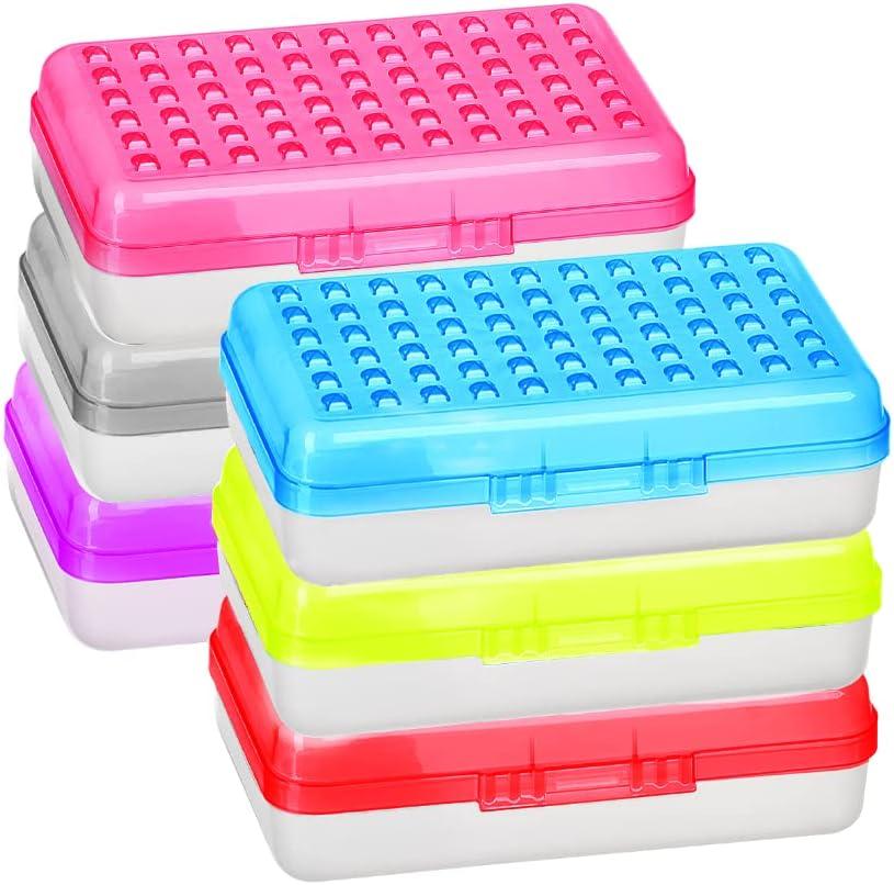 Plastic Pencil Box Large Capacity Pencil Boxes  6 Pack Assorted colors, pencil box Plastic Pencil Case Office Supplies Storage Organizer Box - By Enday